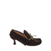 Katoenen Kitten Heel Loafer Schoen JW Anderson , Brown , Dames