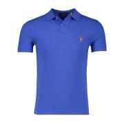 Blauw slim fit poloshirt met korte mouw Polo Ralph Lauren , Blue , Her...