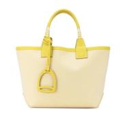 Pre-owned Canvas totes Hermès Vintage , Yellow , Dames