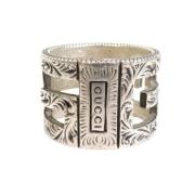 Pre-owned Silver rings Gucci Vintage , Gray , Dames