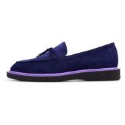 Suede Slip-On Loafers - Navy blue Cesare Gaspari , Blue , Dames