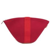 Pre-owned Cotton clutches Hermès Vintage , Red , Dames