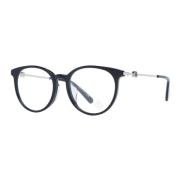 Zwarte ronde optische monturen met hoes Moncler , Black , Unisex