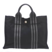 Pre-owned Canvas handbags Hermès Vintage , Black , Dames