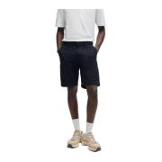 Blauwe Katoenen Bermuda Shorts voor Mannen Hugo Boss , Blue , Heren