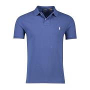 Blauwe slim fit poloshirt korte mouw Polo Ralph Lauren , Blue , Heren