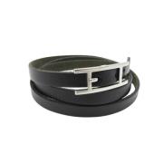 Pre-owned Leather belts Hermès Vintage , Black , Dames