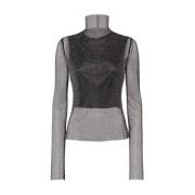 Valdai Top in Viscosestof Sportmax , Black , Dames