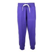 Katoenmix Stijlvolle Broek Polo Ralph Lauren , Purple , Dames