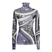 Blauw T-shirt met stijl 4Ujm17.4U729 Emilio Pucci , Multicolor , Dames