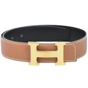 Pre-owned Leather belts Hermès Vintage , Brown , Dames