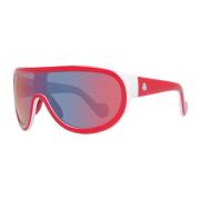 Rode Spiegel Mono Lens Zonnebril Moncler , Red , Unisex