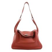 Pre-owned Leather shoulder-bags Hermès Vintage , Red , Dames