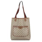 Pre-owned Canvas handbags Gucci Vintage , Beige , Dames