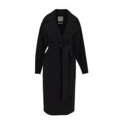 Virgin Wool Veleno Coat Sportmax , Black , Dames