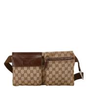 Pre-owned Canvas crossbody-bags Gucci Vintage , Beige , Dames