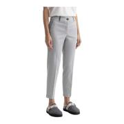 Perzikkleurige gabardine sigarettenbroek Peserico , Gray , Dames