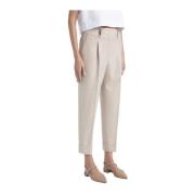 Loro Piana jaspé comfort wollen stoffen broek Peserico , Beige , Dames