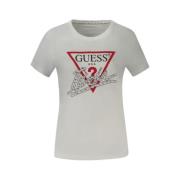 Witte Katoenen Tops & T-Shirt Guess , White , Dames