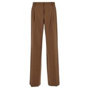 Wollen Wijde Broek Lardini , Brown , Dames