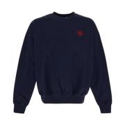 Hart Katoenen Sweater Family First , Blue , Heren