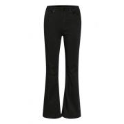 Flared Jeans Zwart Diep Kaffe , Black , Dames