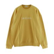 Cotton Logo Sweatshirt Saint Laurent , Yellow , Heren