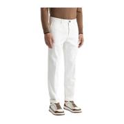 Stretch katoenen chino's Peserico , White , Heren