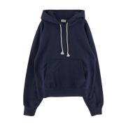 Katoenen Logo Hoodie Saint Laurent , Blue , Heren