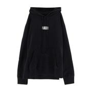 Katoenen Logo Hoodie MM6 Maison Margiela , Black , Heren