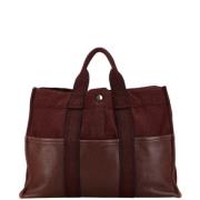 Pre-owned Canvas totes Hermès Vintage , Red , Unisex