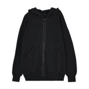 Jumbo Gimp Hoodie Katoenen Sweatshirt Rick Owens , Black , Heren