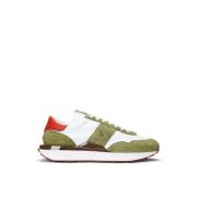 Witte/Groene Sneakers met Rubberen Zool Polo Ralph Lauren , Multicolor...