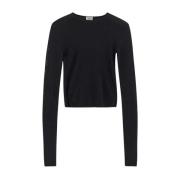 Stijlvolle Viscose Top Saint Laurent , Black , Dames