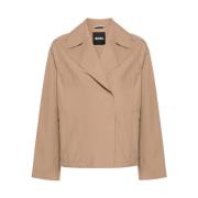 Beige Open Jas met Pamulla Stijl Boss , Beige , Dames