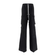 Wollen Cargo Broek Rick Owens , Black , Dames