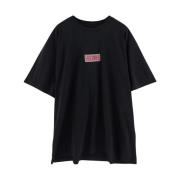 Katoenen Logo T-Shirt MM6 Maison Margiela , Black , Heren