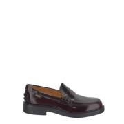 Leren Patent Loafer Schoen Tod's , Red , Dames