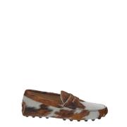 Leren Bont Loafer Schoen Tod's , Brown , Heren