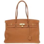 Pre-owned Leather handbags Hermès Vintage , Brown , Dames