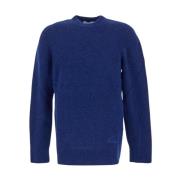 Alpaca Crewneck Gebreid Laneus , Blue , Heren