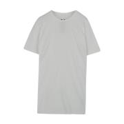 Zwart Katoenen T-shirt Rick Owens , White , Heren