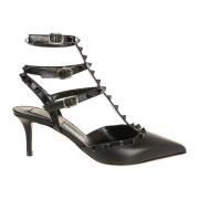 Rockstud Enkelband Hakken Valentino Garavani , Black , Dames