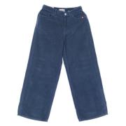 Fluwelen broek met wijde pijpen Amish , Blue , Dames