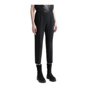 Tweeweg stretchstof broek Peserico , Black , Dames