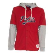 Rode Gebreide Hoodie Trui Aw24 Polo Ralph Lauren , Red , Heren