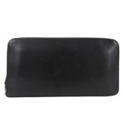 Pre-owned Leather wallets Hermès Vintage , Black , Dames