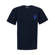 Katoenen Logo T-shirt JW Anderson , Blue , Heren