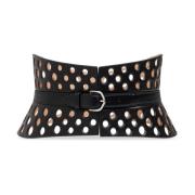 Leren taille riem Alaïa , Black , Dames