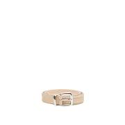 Echt leren riem met Punto Luce afwerking Peserico , Beige , Dames